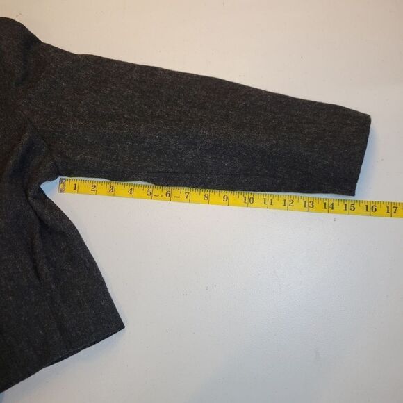 Vintage Wool Gray Double Breasted Blazer Cropped Boxy Fit - Picture 13 of 13